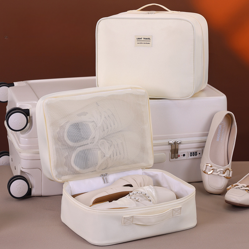 Shoe Bag Travel - Leichte, luxuriöse Mehrzweck-Reise-Polyester-Doppelschicht-Aufbewahrungstasche für Schuhe, tragbar,