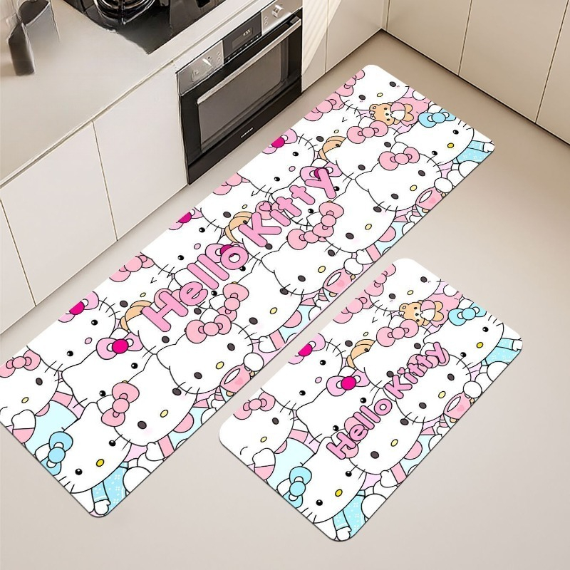 Travel Accessories Gift Set - Kawaii Hello Kitty Bodenmatte Niedliche Cartoon-Küchenmatte