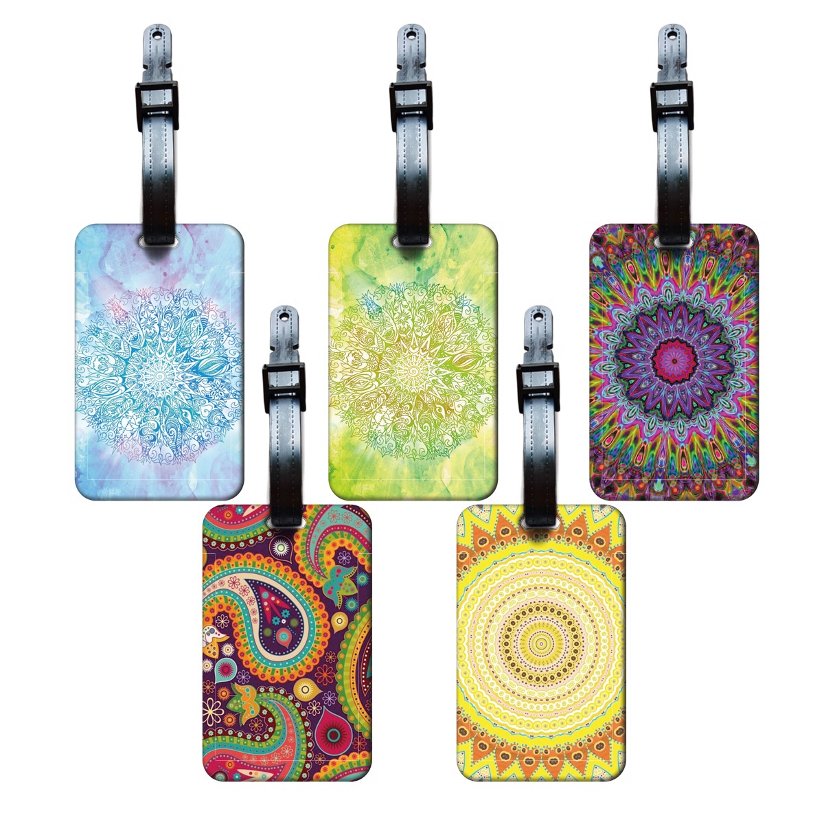 Travel Accessories List For Women - Paisley Plastik-Gepäckanhänger Damen Koffer-Rucksack Anti-Verlust-ID-Kartenhalter Modisches