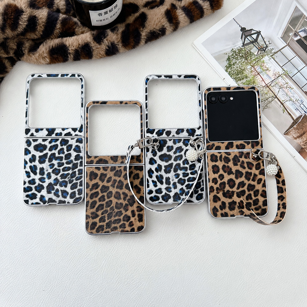 Travel Accessories Designer - Leopardenmuster Klappbare Handyhülle für Motorola Razr