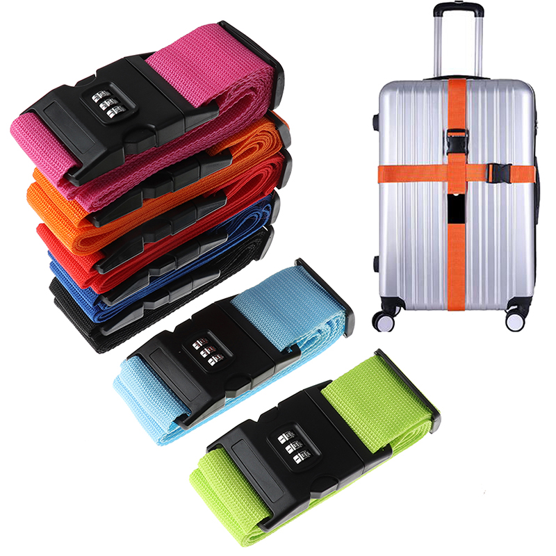 Luggage Strap Belt - 2 m Regenbogen-Passwortschloss, Verpackung, Gepäcktasche mit