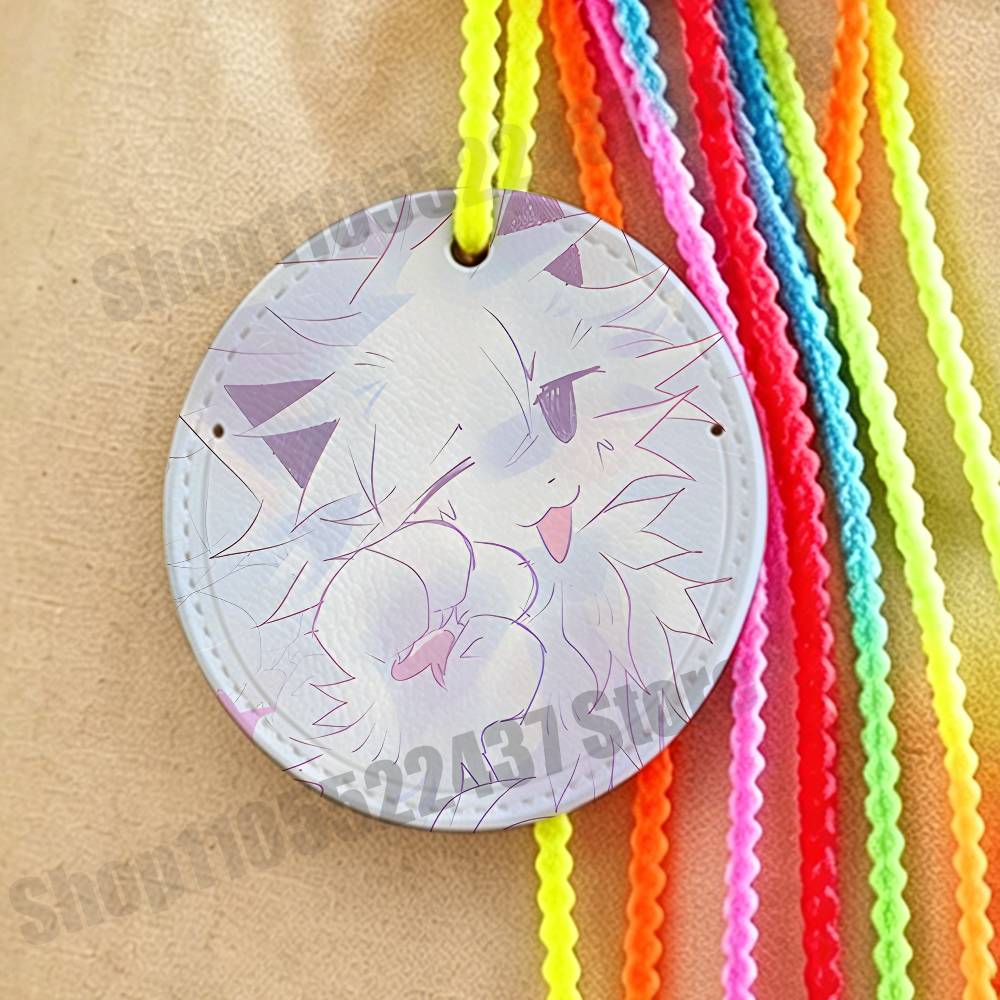 Luggage Tag Leather - Niedlicher B-boykisser Silly Cat Kreativer Gepäckanhänger,