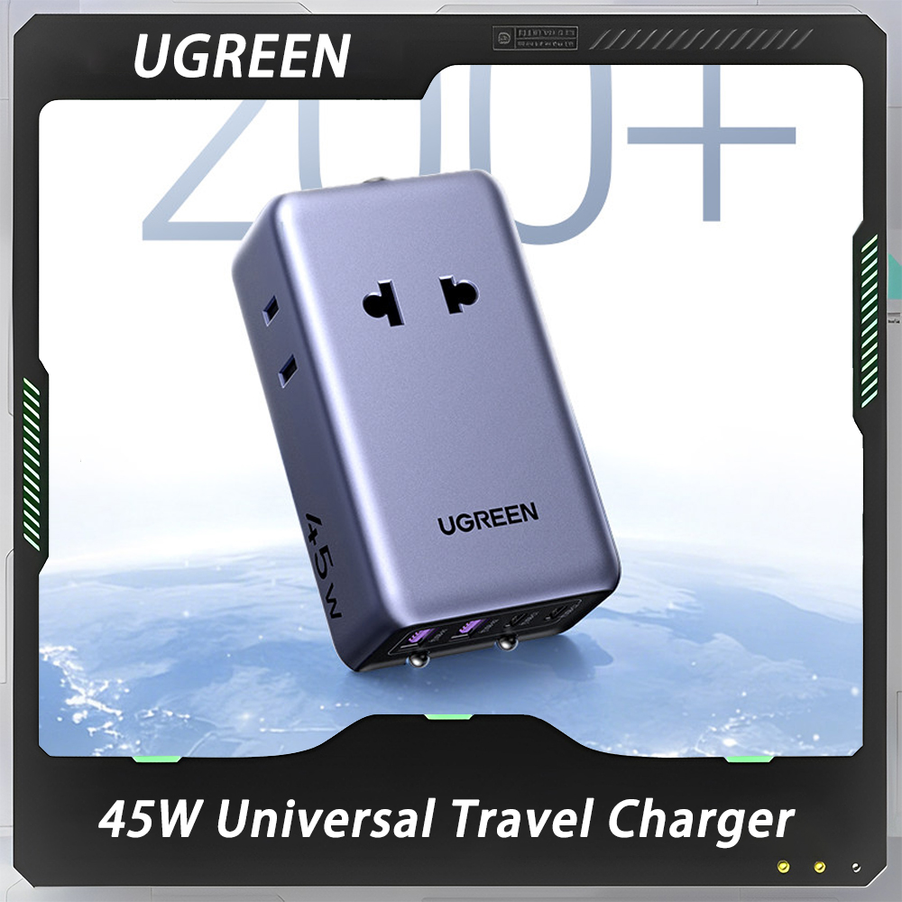 Travel Accessories Uk - UGREEN 45W Adapter-Stecker GaN Universal-Reiseladegerät mit