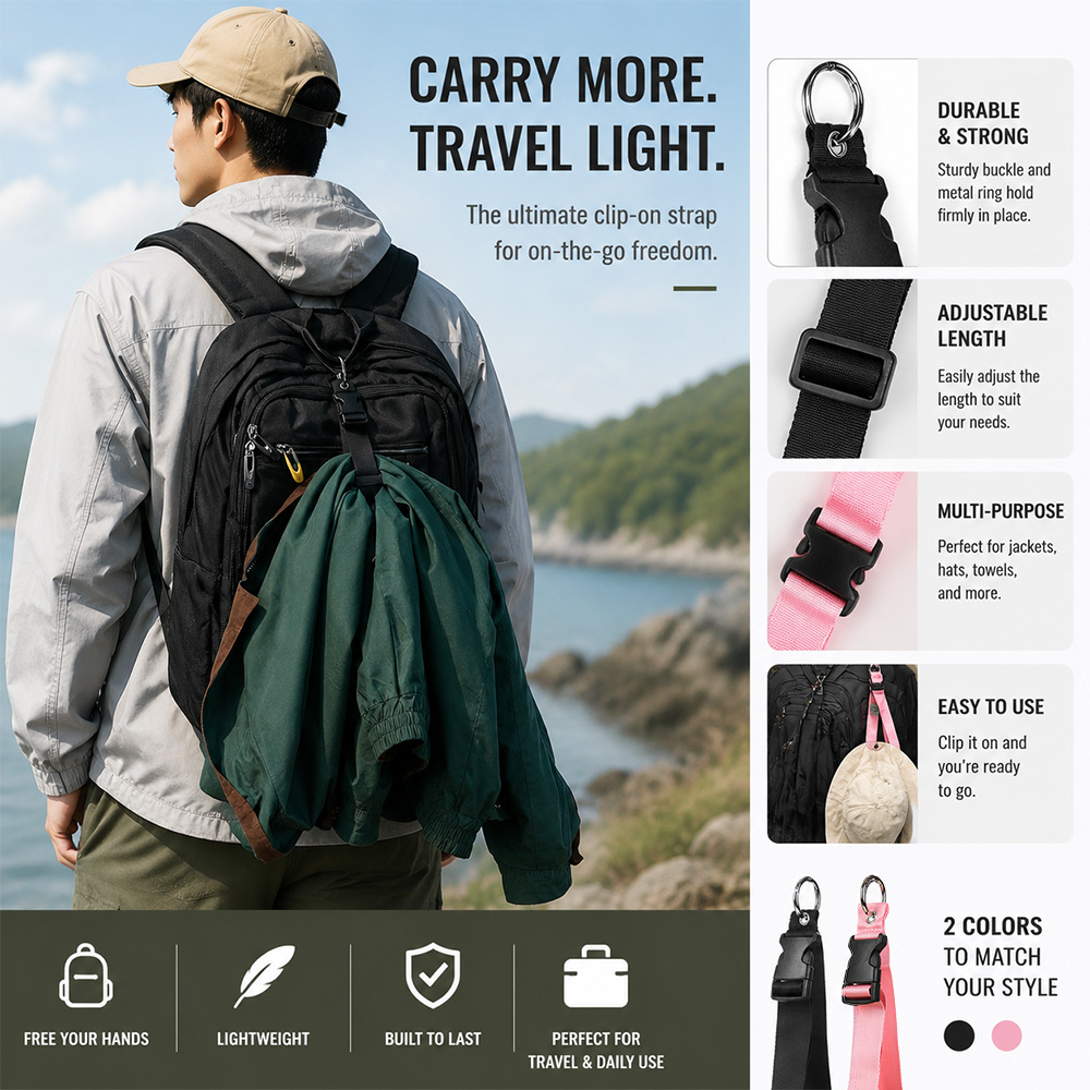 Luggage Strap Belt - Tragbarer Anti-Diebstahl-Gepäckgurt, langlebige Outdoor-Schnalle, für Männer