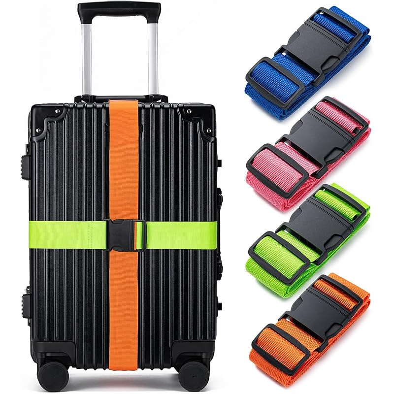 Luggage Strap Belt - 4er-Set Gepäckgurte, Gepäckfixiergurt, Gepäckgurt, zum Versiegeln