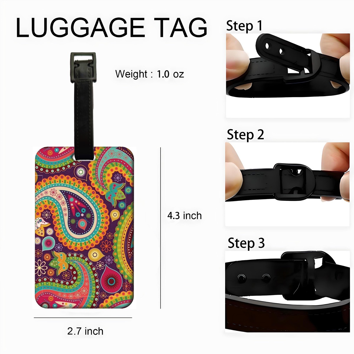 Paisley Plastik-Gepäckanhänger – Travel Accessories List For Women Bewertung und Preis