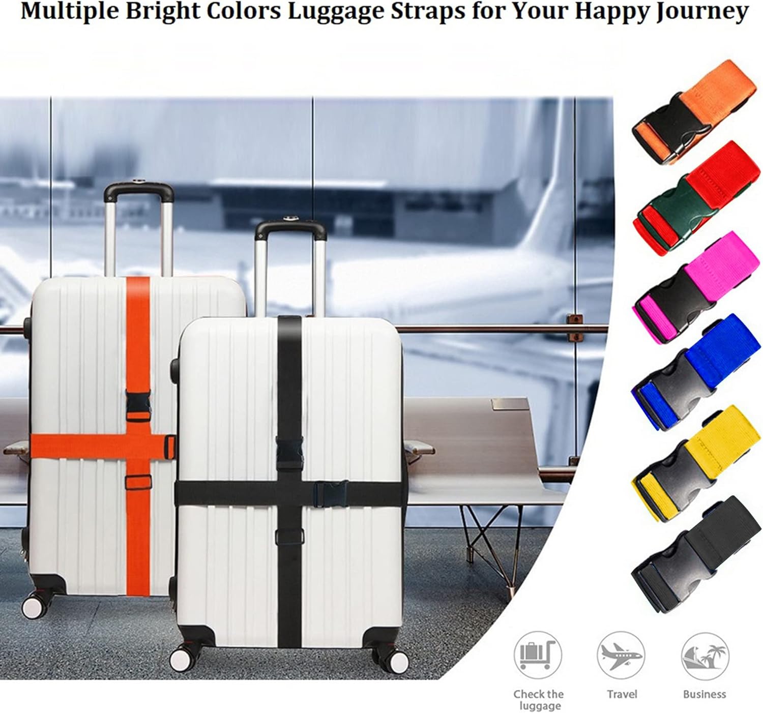 Farbenfrohe Verstellbare Gepäc – Luggage Strap Belt Bewertung und Preis